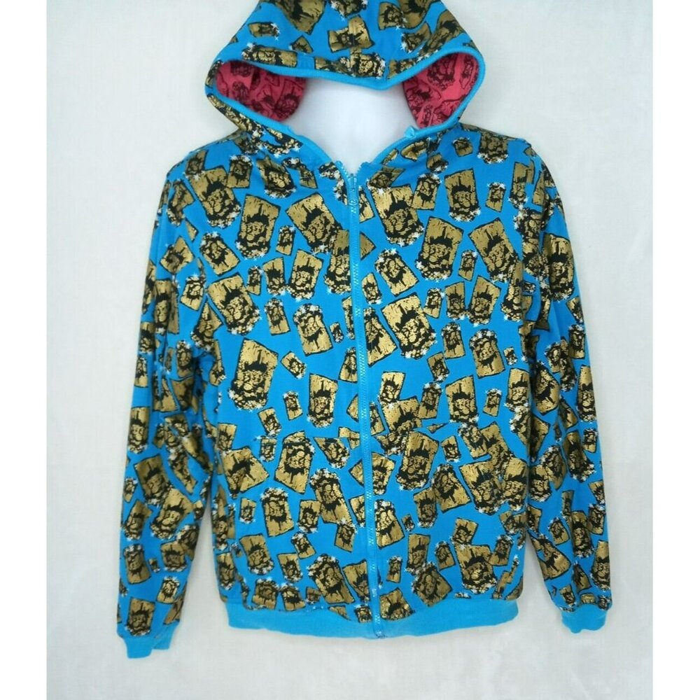 Lemar Dauley Jesus Crown Of Thornes Zip Reversible Hoodie Sweatshirt (M)